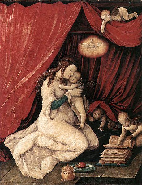Hans Baldung Grien Virgin and Child in a Room China oil painting art